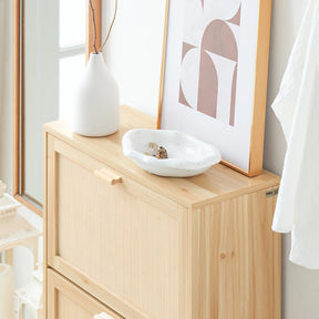 Meuble à chaussures naturel bambou