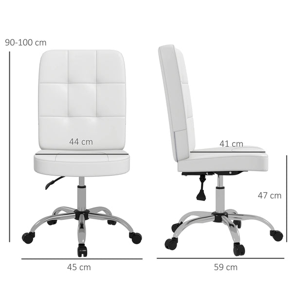 Chaise de bureau blanche réglable
