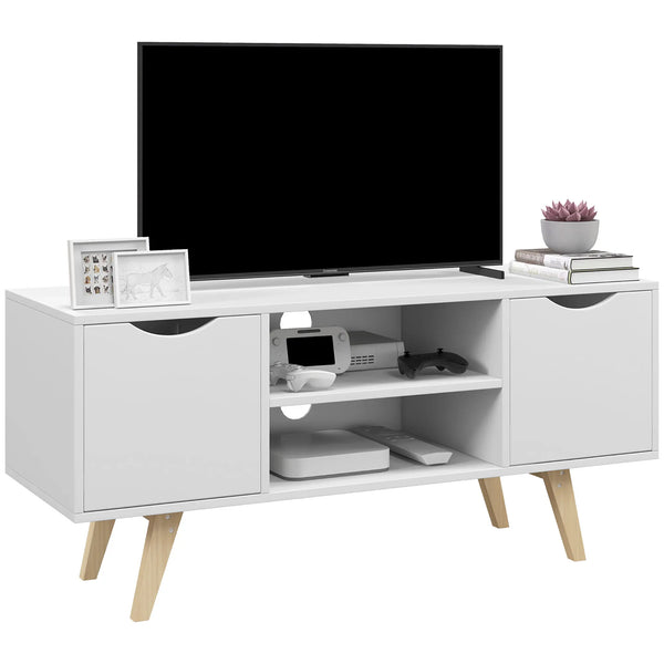 Meuble TV scandinave blanc bois
