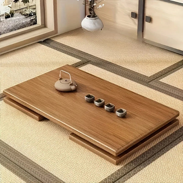 Table basse japonaise bambou pliable