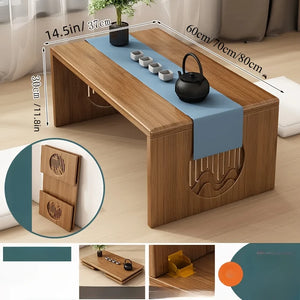 Table basse japonaise bambou pliable