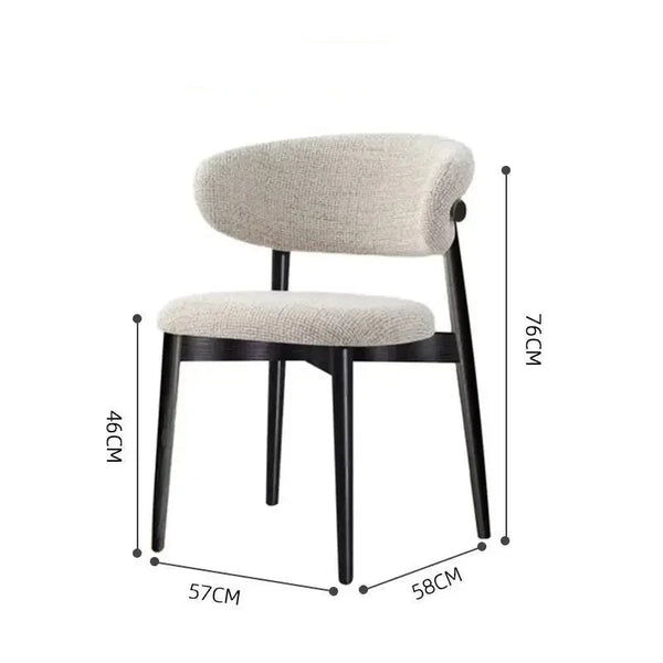 Chaise moderne scandinave bois et lin