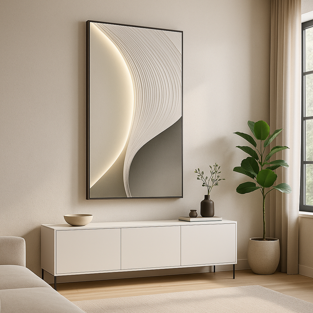 Tableau mural LED abstrait design