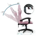 Chaise gaming ergonomique rose