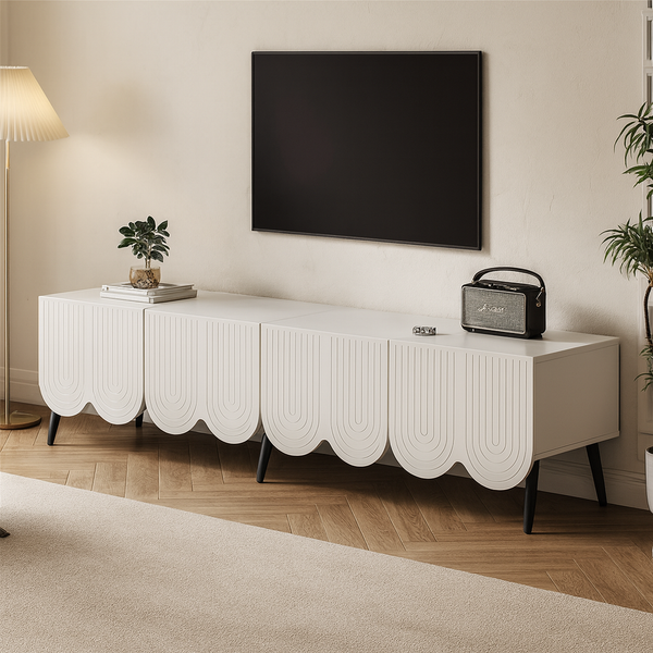 Meuble TV blanc design moderne