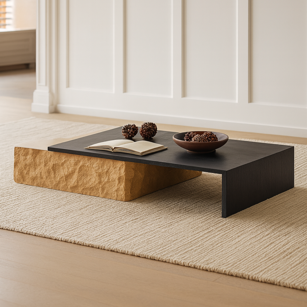 Table basse rectangulaire moderne luxe