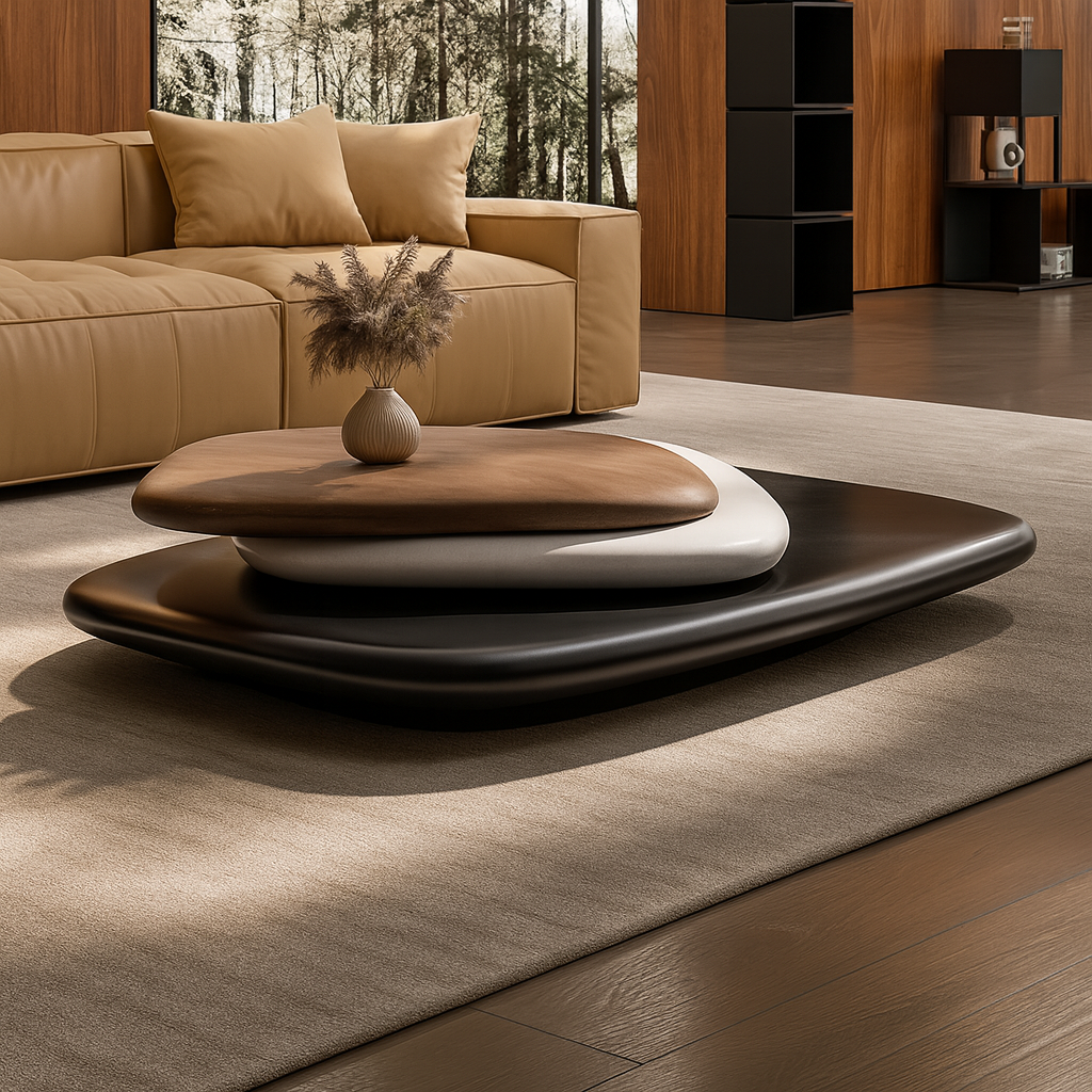 Table basse luxe design bois moderne