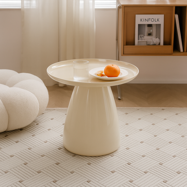 Table d’appoint ronde orange design