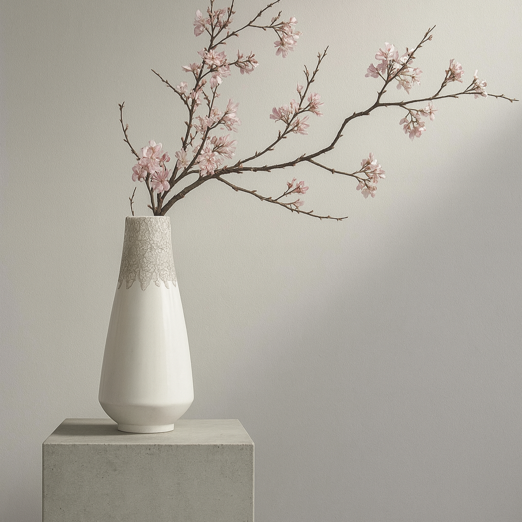 Vase céramique moderne bicolore